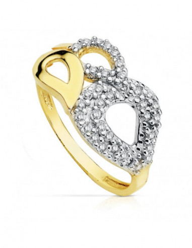 9K SORTIJA BICOLOR CIRCONITAS