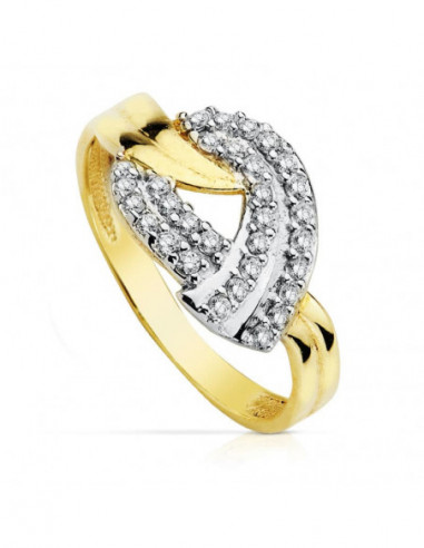 9K SORTIJA BICOLOR CIRCONITAS 9K SORTIJA BICOLOR CIRCONITAS