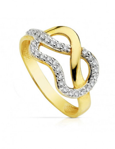 9K SORTIJA BICOLOR CIRCONITAS 9K SORTIJA BICOLOR CIRCONITAS