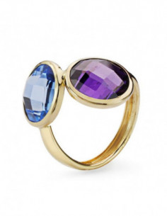 9K SORTIJA PIEDRAS COLOR... 2