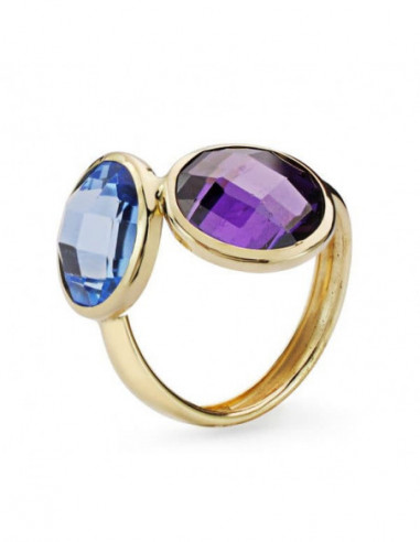 9K SORTIJA PIEDRAS COLOR BOCEL 12 MM