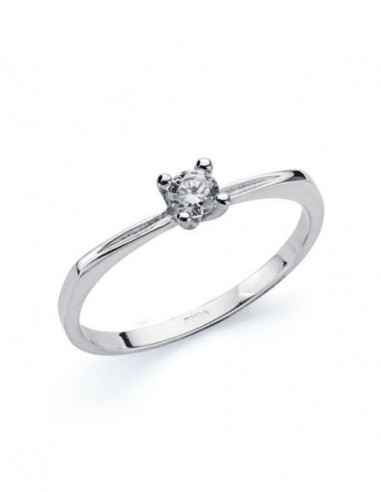 9K SOLITARIO SEÑORA ORO BLANCO 3 MM