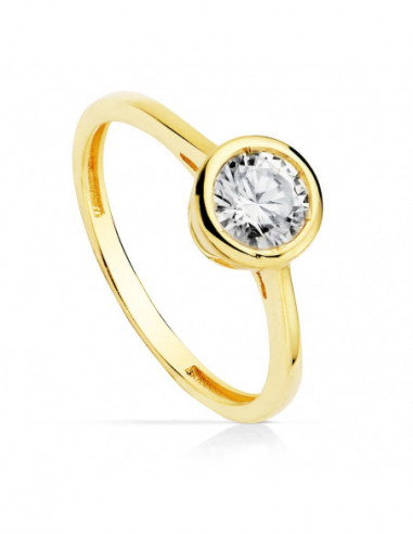9K SOLITARIO ORO AMARILLO CIRCONITA...