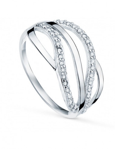 9K SORTIJA ORO BLANCO BANDAS CON...