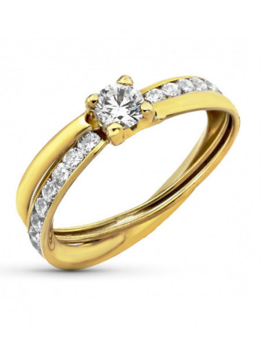 9K SOLITARIO BANDA PIEDRAS CIRCONITA...