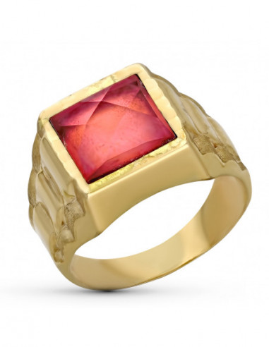 9K SELLO ORO AMARILLO CABALLERO...