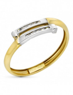 9K SORTIJA ORO BICOLOR DOS... 2