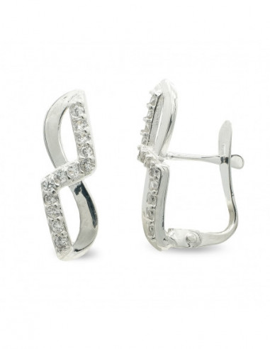 9K PENDIENTES ORO BLANCO CON...