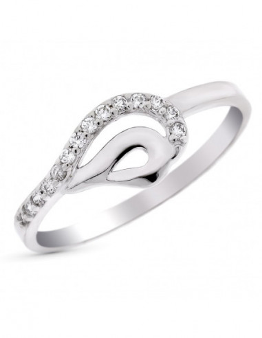 9K SORTIJA ORO BLANCO 14 CIRCONITAS...