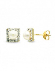 9K PENDIENTES PERLA 4 MM Y... 2