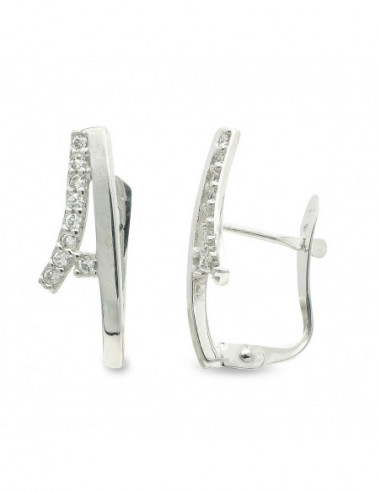 9K PENDIENTES CIRCONITAS ORO BLANCO...