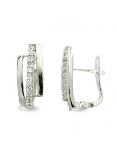 9K PENDIENTES CIRCONITAS ORO BLANCO...