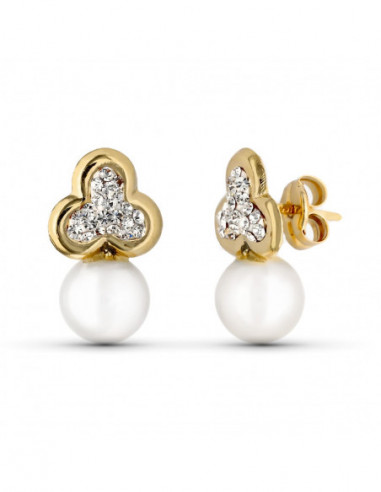 9K PENDIENTES COMUNION ORO AMARILLO...