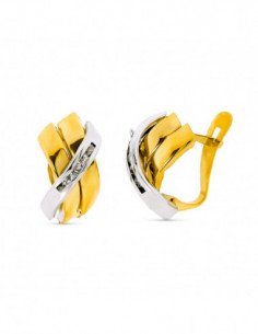 9K PENDIENTES ORO BICOLOR... 2