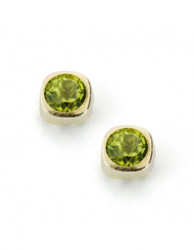 9K PENDIENTES ORO AMARILLO OLIVINAS...