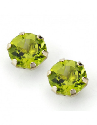 9K PENDIENTE ORO AMARILLO OLIVINA...