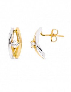 9K PENDIENTES ORO BICOLOR... 2