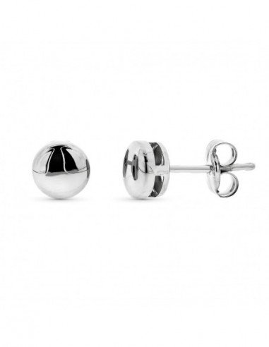9K PENDIENTES ORO BLANCO CHATON LISO...