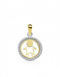 9K COLGANTE NIÑO BICOLOR... 2