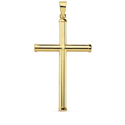 18K CRUZ ORO AMARILLO LISA...