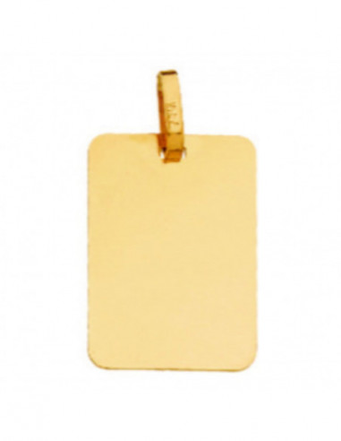 9K CHAPA RECTAGULAR BRILLO 17X12 MM