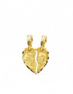 9K COLGANTE CORAZON PAREJA... 2