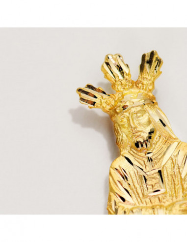 9K CRISTO CAUTIVO SILUETA 27X13 MM