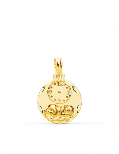 9k MEDALLA REDONDA NIÑO DE LA HORA...