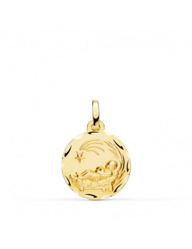 9K MEDALLA ORO AMARILLO NIÑO DEL...