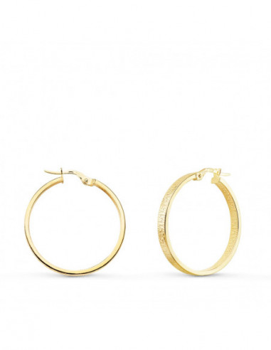 9K AROS ORO AMARILLO HUECOS CON GRECA...