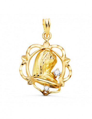 9K MEDALLA ORO AMARILLO VIRGEN NIÑA...