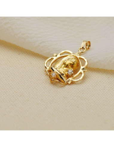 9K MEDALLA ORO AMARILLO VIRGEN NIÑA...