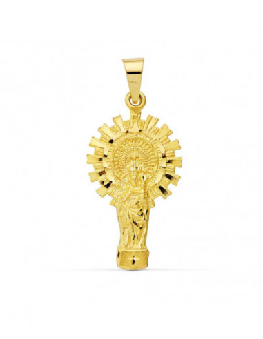 9K VIRGEN DEL PILAR SILUETA 32X17 MM