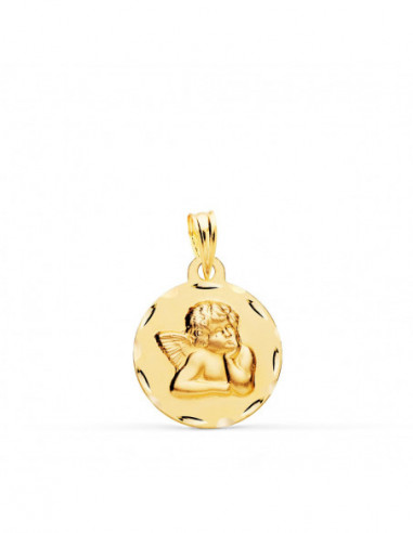 9K MEDALLA REDONDA ANGELITO BURLON...