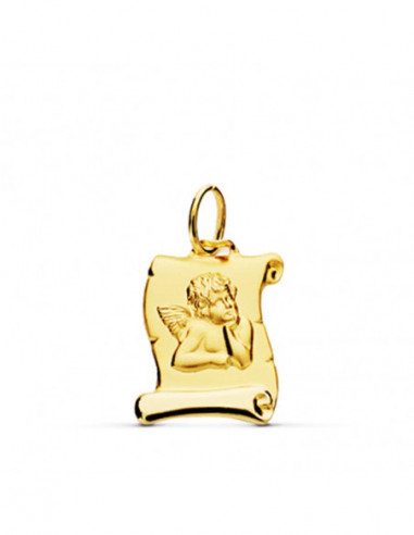 9K MEDALLA ORO AMARILLO PERGAMINO...