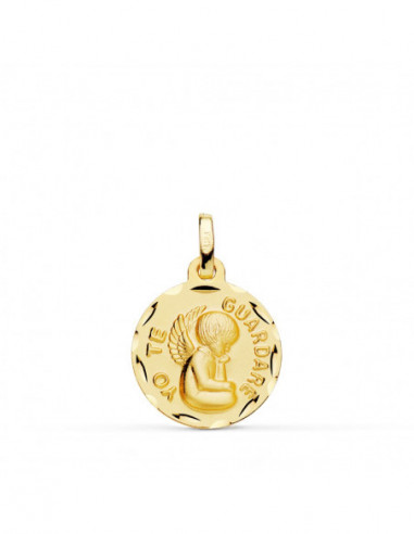 9K MEDALLA TALLADA ANGEL  YO TE...