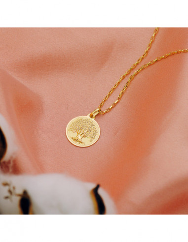18K MEDALLA ORO AMARILLO ARBOL DE LA...