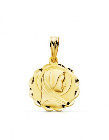 18K MEDALLA VIRGEN NIÑA 16X14 MM
