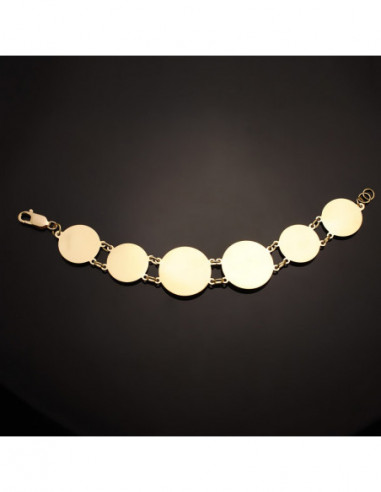 18K PULSERA ORO AMARILLO CON MEDUSAS...