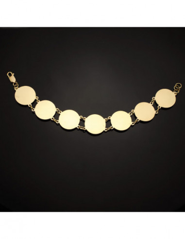 18K PULSERA ORO BICOLOR CON MEDUSAS...