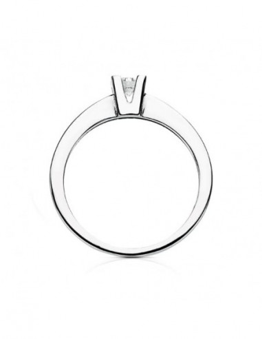 18K SOLITARIO ORO BLANCO DIAMANTE...