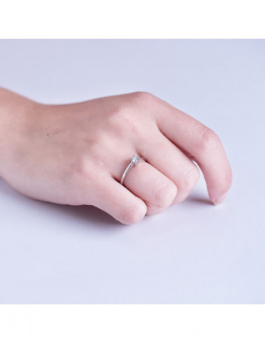 18K SOLITARIO DIAMANTE TALLA...