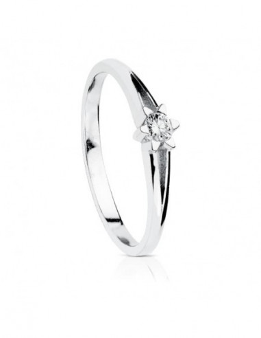 18K SOLITARIO DIAMANTES TALLA...