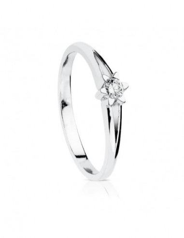 18K SOLITARIO DIAMANTE TALLA...