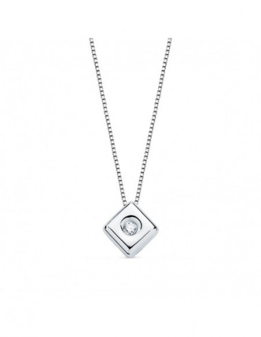 18K GARGANTILLA ORO BLANCO CHATON...