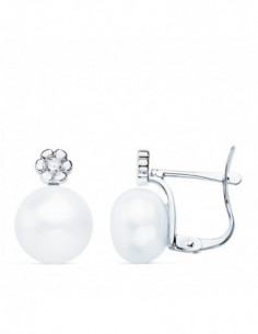 18K PENDIENTES ORO BLANCO... 2