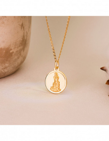 18K MEDALLA VIRGEN DEL SALIENTE 18 MM