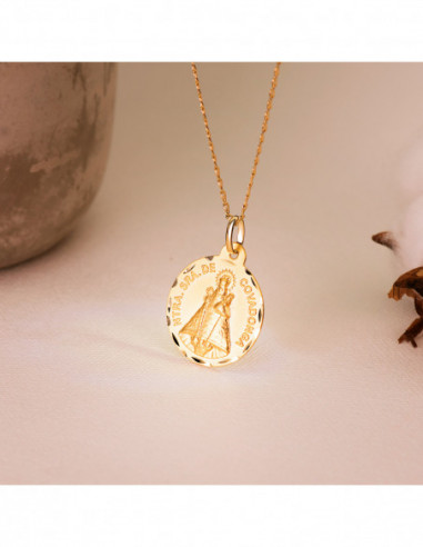 18K MEDALLA DE LA VIRGEN DE COVADONGA...