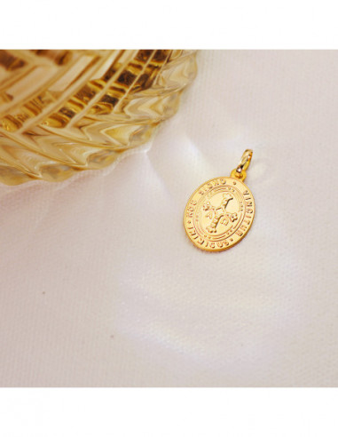 18K MEDALLA ESCAPULARIO VIRGEN...