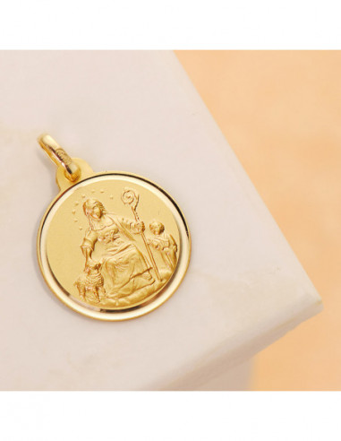 18K MEDALLA DIVINA PASTORA 18 MM...